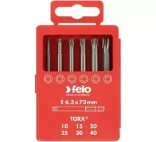 Набор насадок FELO 03691716 бит tx industrial 73 мм в кейсе, 6 шт