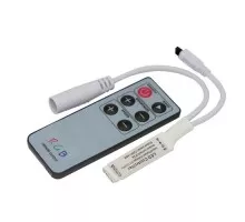 Контроллер LAMPER  143-106-1 светодиодный RGB, инфракрасный (IR), 6 кнопок, 12-
