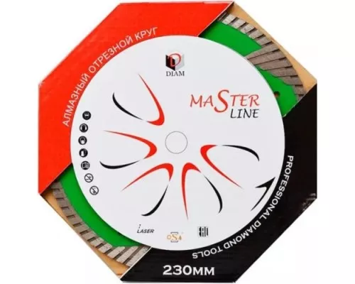 Алмазная диск для резки гранита DIAM Master Line 230х2.8х22.2 TURBO Алмазная диск для резки гранита DIAM Master Line 230х2.8х22.2 TURBO
