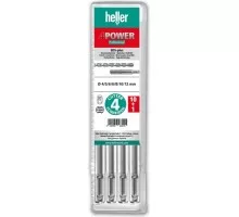 Бур SDS-plus Heller 4power, 10х100х160 мм (11 шт) по бетону  TD29197