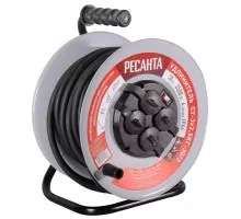 Удлинитель на катушке Ресанта СУ-3х2,5КГ-30/3 силовой, металлич. катушка (с выкл., 4 розетки) 61/118/9