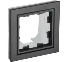 Рамка IEK BRITE РУ-1 1-м ip44 черная BR-M12-44-K02