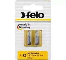 Бита для заворачивания FELO 02640036 torx 40x25, серия industrial, 2 шт в блистере