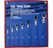 Набор комбинированных ключей с трещоткой KING TONY 12207MRN01 7 предметов