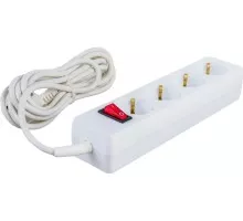 Удлинитель Proconnect 11-7229 STANDARD 4 гнезда, 3 м, 3х0.75 мм², с/з, белый