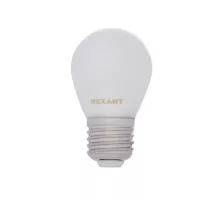 Лампа филаментная REXANT 604-135 Шарик GL45 9,5вт 915Лм 2700К Е27, матовая колба