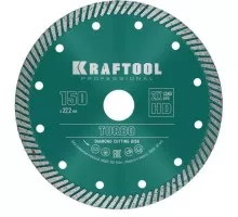 Алмазный диск для резки бетона KRAFTOOL TURBO 150 мм (армированный бетон, кирпич) 36682-150