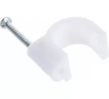 Крепеж кабеля круглый REXANT 12 мм, белый (упак. 50 шт) 07-4012