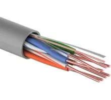 Кабель REXANT U/UTP, CAT 5e, ZH нг(A)-HF (LSZH), 4х2х0,48мм, 24AWG внутр. серый 01-0059