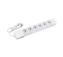 Удлинитель REXANT 13-4114 PREMIUM 6 гнезд, 5м, 3х1,5мм², с/з, белый