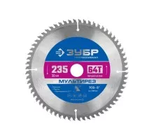Пильный диск по алюминию ЗУБР Мультирез 235x30мм 64т 36907-235-30-64_z01