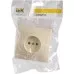 Розетка IEK Кварта 1-м сп 10а ip20 без заземл. крем. [ERK13-K33-10-DM]