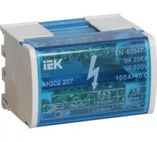 Шина нулевая IEK YND 2/7 на DIN рейку YND10-2-07-100