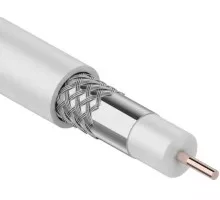 Кабель REXANT RG-6U (75 Oм) CCS/Al/Al (1,02/Al/48х0,12мм) 64% белый, 305м 01-2203