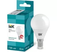 Лампа светодиодная IEK G45 7Вт 4000К Е14 Шар LLE-G45-7-230-40-E14