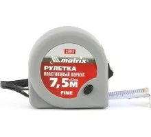Рулетка MATRIX 7,5 мх25 мм fine, пластиковый корпус 31018