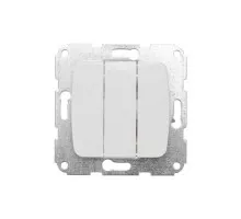 Выключатель Kranz KR-78-0204 DEA 3кл с/у 10А мех. бел