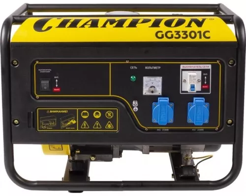 Генератор бензиновый CHAMPION GG 3301C: мощность и надежность Генератор бензиновый CHAMPION GG 3301C: мощность и надежность
