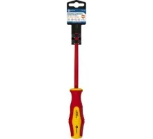 Отвертка диэлектрическая шлицевая Кобальт 646-454 ultra grip sl 5,5х125 мм cr-v, двухкомпонентная ру