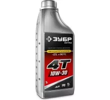 Масло для 4-тактных бензиновых двигателей ЗУБР EXTRA 4Т-10W30 полусинтетическое 1 л. 70610-1