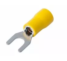 Наконечник REXANT 08-0152 ( уп 100 шт ) вилочный изолированный 5.3 мм 4-6 мм² желтый [08-0152]