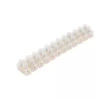 Клеммная колодка REXANT 07-5012 ( уп. 10 штук ) винтовая КВ-12 (4-12 мм²), ток 16А, белая (ЗВИ) 07-5012