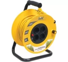Удлинитель на катушке IEK УК20 2Р/20м 2х0,75мм Garden с термозащитой 4 места WKP23-06-04-20