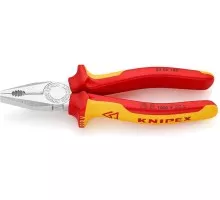 Плоскогубцы диэлектрические KNIPEX 0306180SB 180 мм комбинированные KN-0306180SB