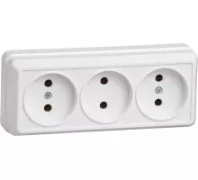 Розетка IEK Октава 10А 3-м оп ip20 без заземл. ERO30-K01-10-DC