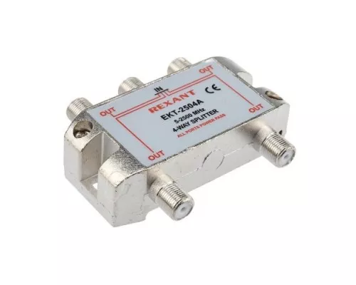 Делитель REXANT 05-6203 ТВх4 под F-разъем, 5-2500МГц СПУТНИК Делитель REXANT 05-6203 ТВх4 под F-разъем, 5-2500МГц СПУТНИК