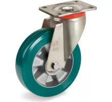 Колесо из полиуретана TELLURE ROTA 627610 d-160/50 мм, алюм/TR-Roll, поворотное, кронш.Р 2000000063980