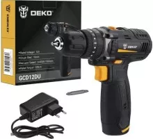 Дрель-шуруповерт аккумуляторная DEKO GCD12DU ударная 063-4039