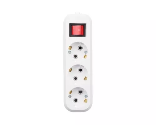 Розетка REXANT 11-8706 3 гнезда с кнопкой c заземлением Розетка REXANT 11-8706 3 гнезда с кнопкой c заземлением