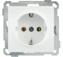 Розетка IEK РС11-1-0-Б с заземляющим контактом 16А BOLERO белый ERB11-K01-16-1