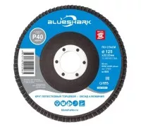 Круг лепестковый BLUESHARK 125 мм/P40 КЛТ № 605 кальцинир оксид алюминия, 72 сегмента 27605