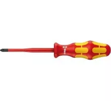 Отвертка диэлектрическая  WERA Kraftform Plus 165 iS PZ VDE PZ 1 x 80 мм WE-006460
