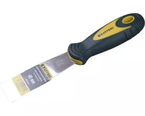 Шпатель малярный с двухкомпонентной ручкой KRAFTOOL 10035-125 125 мм, полотно из нержавеющей стали Шпатель малярный с двухкомпонентной ручкой KRAFTOOL 10035-125 125 мм, полотно из нержавеющей стали