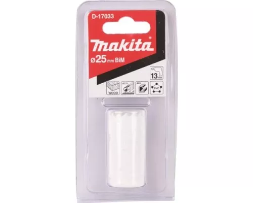 Коронка биметаллическая MAKITA D-17033 25мм Коронка биметаллическая MAKITA D-17033 25мм