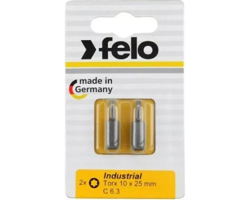 Бита для заворачивания FELO 02610036 torx 10x25, серия industrial, 2 шт в блистере Бита для заворачивания FELO 02610036 torx 10x25, серия industrial, 2 шт в блистере