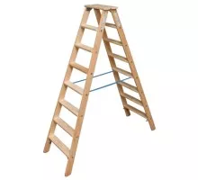 Стремянка деревянная KRAUSE 8 ступеней, двухсторонняя 818454