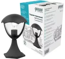 Светильник садово-парковый GAUSS Aura на постамент 200*200*310mm, 1xe27 GD029