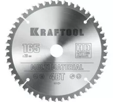 Пильный диск по алюминию KRAFTOOL 165x20мм 48T Multi Material 36953-165-20