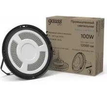 Промышленный светильник светодиодный GAUSS UFO подвесной ufo 100w 12000lm 5000k 175-265v ip65 821536300