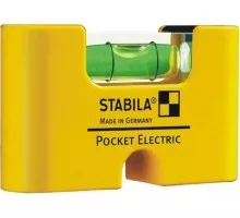 Уровень строительный STABILA тип Pocket Electric с чехлом на пояс в блистере 18115 [18115]