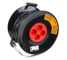 Удлинитель на катушке Proconnect 11-7607 силовой 4 гнезда с/з 50 м 3х1 мм² STANDARD