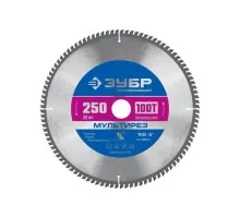 Пильный диск по алюминию ЗУБР Мультирез 250x30мм 100т 36907-250-30-100_z01