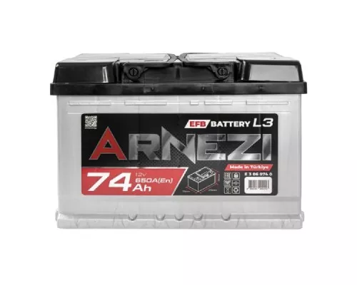 Аккумулятор ARNEZI EFB Start-stop 74 A/ч обратная R(+) 278x175x190 L3 EN 650 A E3060740