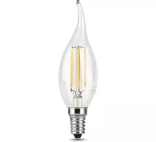 Лампа светодиодная GAUSS Свеча filament на ветру 5w 420lm 2700к е14 диммируемая l 104801105-D