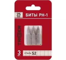 Бита для заворачивания TRIGGER 84961 ПРОФИ PH-1 25мм (3шт.) тов-128280