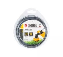 Леска триммерная Denzel ALUFLEX армированная алюминием квадратная, 2,4 мм х 15 м. 96834